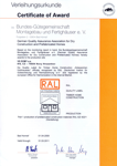 RAL Certifik�t